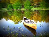 canoa su lago incantato