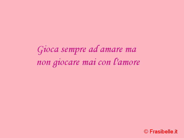 giocare in amore