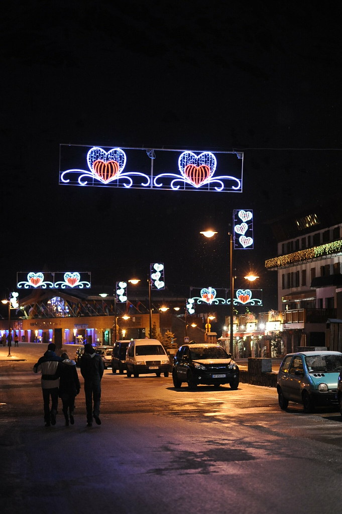 Illuminazioni di feste a base di cuori