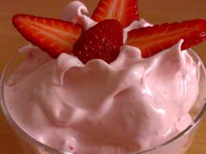 mousse di fragole