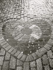 Bel cuore di pietra su pavimentazione a edimburgo
