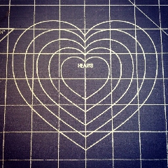 Cuori concentrici disegnati con programma CAD