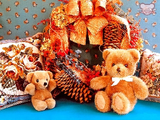 Orsetti di peluche tra bellissimi doni