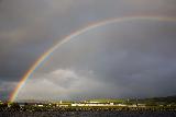 Immagine arcobaleno Arcobaleno che sembra un getto di acqua per innaffiare