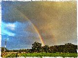 Immagine tempesta Arcobaleno in cielo in tempesta di vari colori