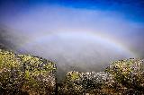 Immagine arcobaleno Arcobaleno nella nebbia oltre le rocce