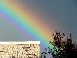 Immagine arcobaleno Arcobaleno ravvicinato in diagonale