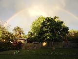 Immagine arcobaleno Arcobaleno sopra alberi belli di proprietà privata