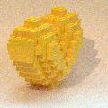 Immagine cuore giallo Bel cuore giallo fatto con i lego