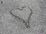 Immagine cuore Bel cuore sulla spiaggia con sabbia fine