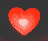 Immagine cuore Cuore arancione con dentro cuore bianco