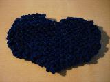 Immagine cuore Cuore blu a maglia