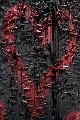 Immagine cuore Cuore rosso disegnato su sfondo grigio scuro