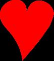 Immagine cuore Cuore rosso molto grande su sfondo nero