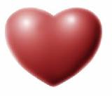 Immagine cuore Cuore rosso pienotto su sfondo bianco