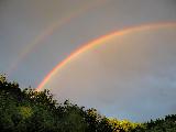 Immagine cielo triste Doppio arcobaleno in cielo triste