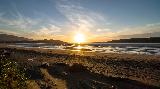 Immagine spiaggia Mare con bella spiaggia quando il sole sta calando