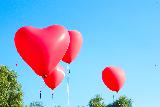 Immagine colore Palloncini a forma di cuore di colore rosso