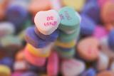 Immagine zucchero Piccole caramelle di zucchero colorate a forma di cuore