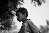Profilo di giovane ragazzo di Myanmar in Birmania