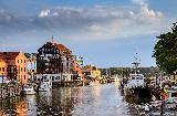 Immagine romantico Romantico porto di Klaipeda in Lituania