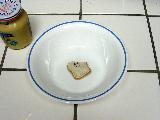 Immagine parte Toast in parte mangiato con faccina triste