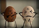 Immagine preoccupato Uovo preoccupato e uovo arrabbiato